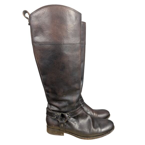 Frye Dark Brown Leather Ankle Boots - Picture 2 of 15